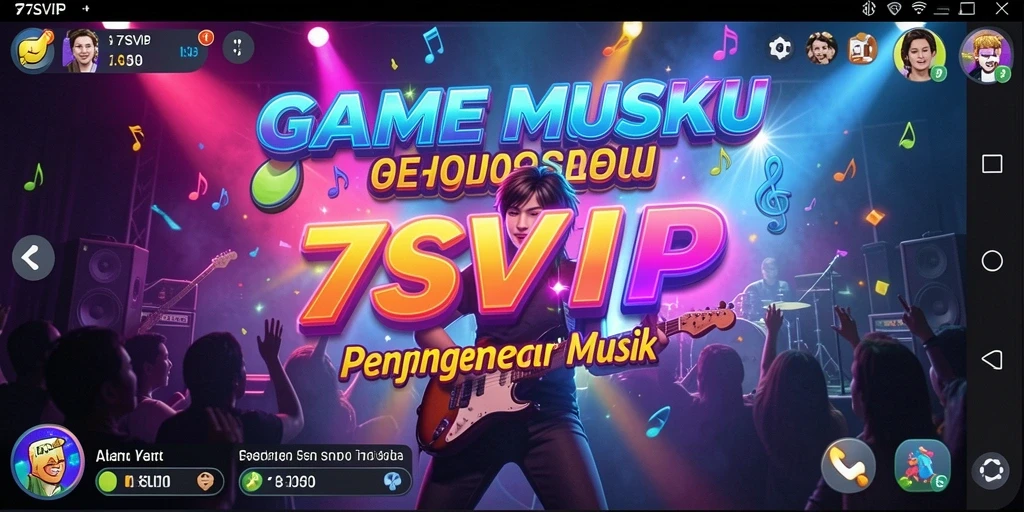 Tampilan gameplay seru dalam aplikasi musik 7SVIP.