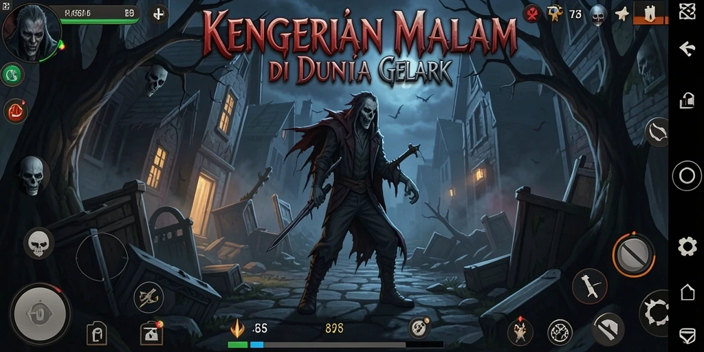 Screenshot gameplay mengerikan dari 8768 dengan suasana menyeramkan.