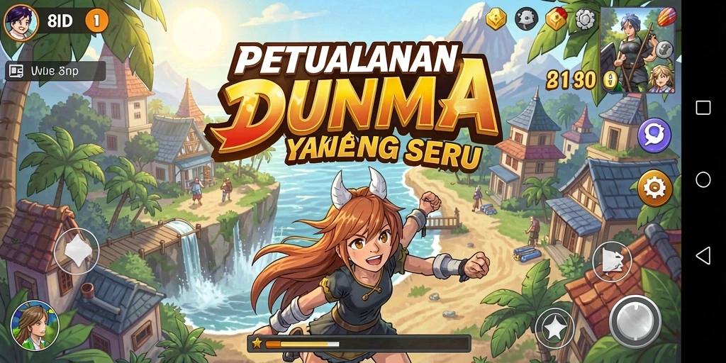 Screenshot permainan <strong>8ID</strong> menampilkan pertarungan epik karakter Anime.