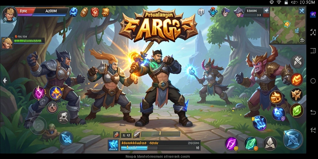 Gameplay seru A200M dengan pertempuran epik dan grafis menawan.