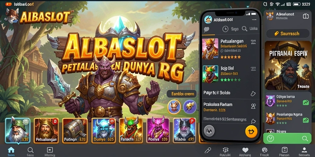 Screenshot gameplay ALBASLOT menunjukkan aksi seru dalam pertarungan RPG.