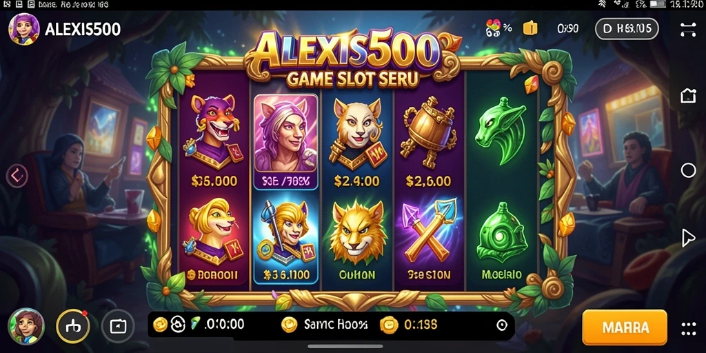 Menampilkan gameplay seru ALEXIS500 dengan slot yang menarik.