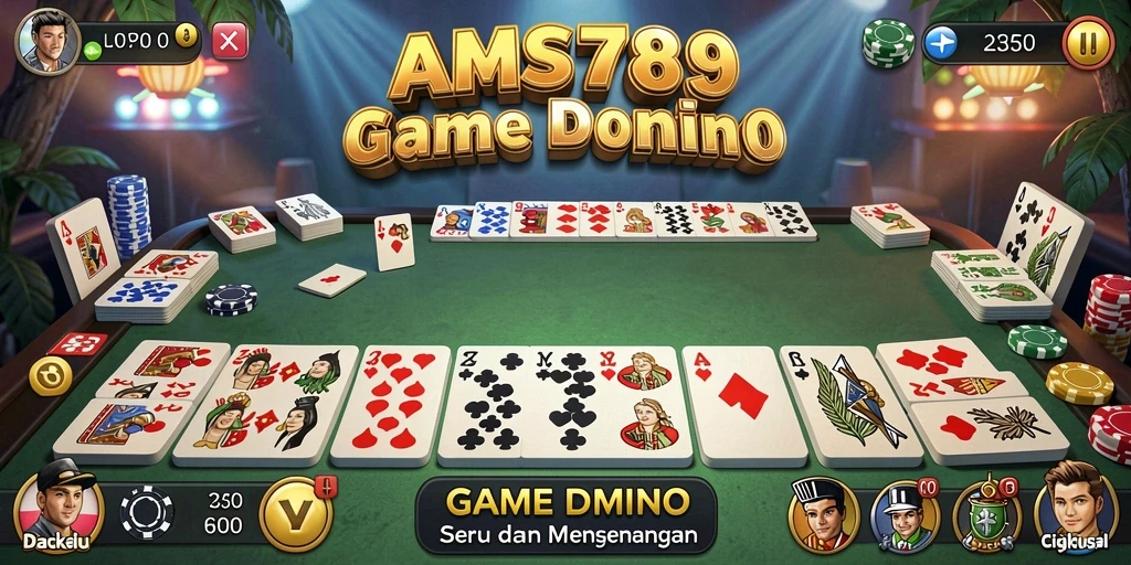 Screenshot gameplay AMS789 yang menampilkan keseruan permainan Domino.