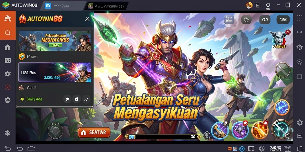 Screenshot gameplay <strong>AUTOWIN88</strong> yang menampilkan aksi seru dan pemandangan menakjubkan.
