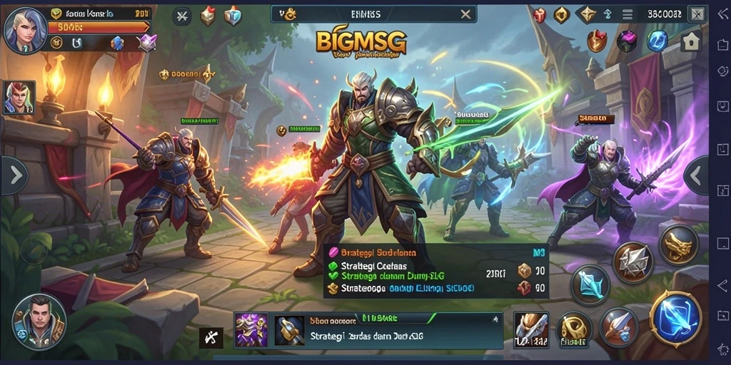 Tampilan screenshot BIGMSG menampilkan aksi gameplay SLG yang mendebarkan.