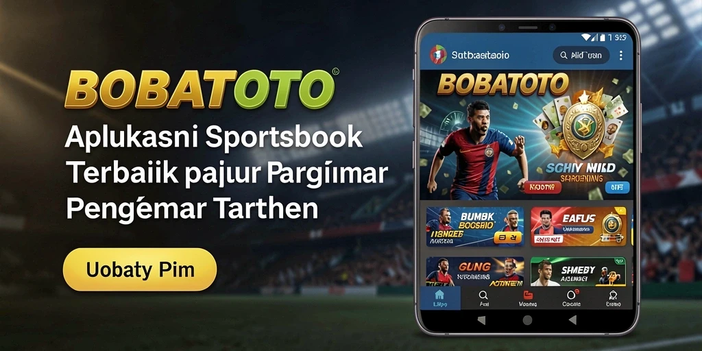 Tampilan utama aplikasi BOBATOTO yang menunjukkan berbagai opsi taruhan olahraga.
