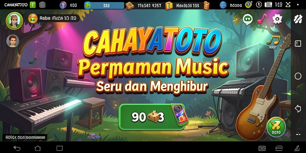Screenshot utama CAHAYATOTO menunjukkan gameplay yang penuh warna dan interaktif.