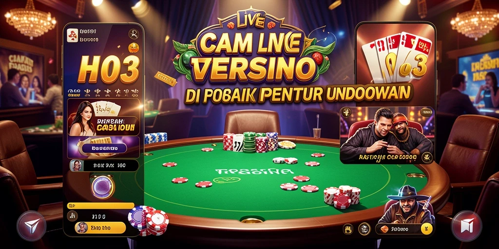 Screenshot gameplay Live Casino H03 dengan dealer langsung yang profesional.