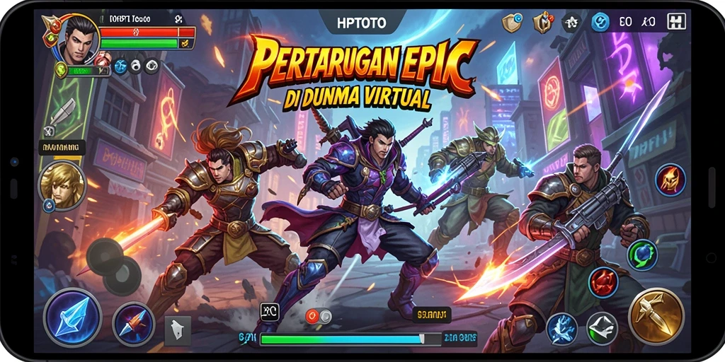 Tampilan seru dalam pertarungan HPTOTO di arena virtual.