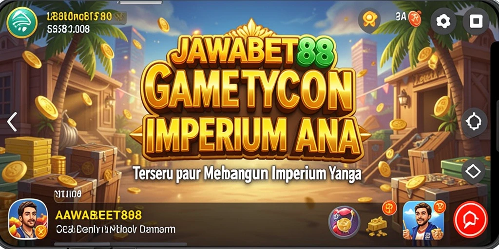 Screenshot JAWABET88 menunjukkan gameplay seru dan strategi membangun bisnis.
