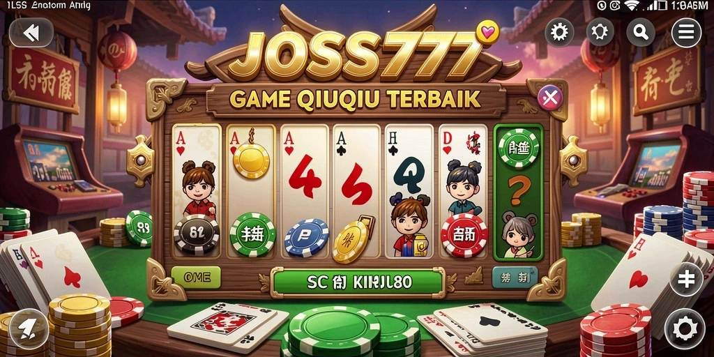 Tampilan gameplay QiuQiu yang mendebarkan di JOSS777.