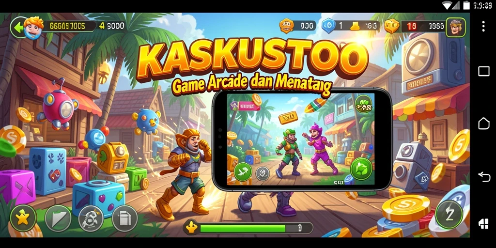 Screenshot gameplay KASKUSTOTO menunjukkan grafis yang menarik dan aksi cepat.