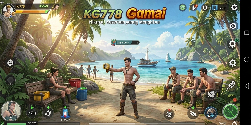 Tangkapan layar gameplay KG778 yang menampilkan suasana santai dan menyenangkan.