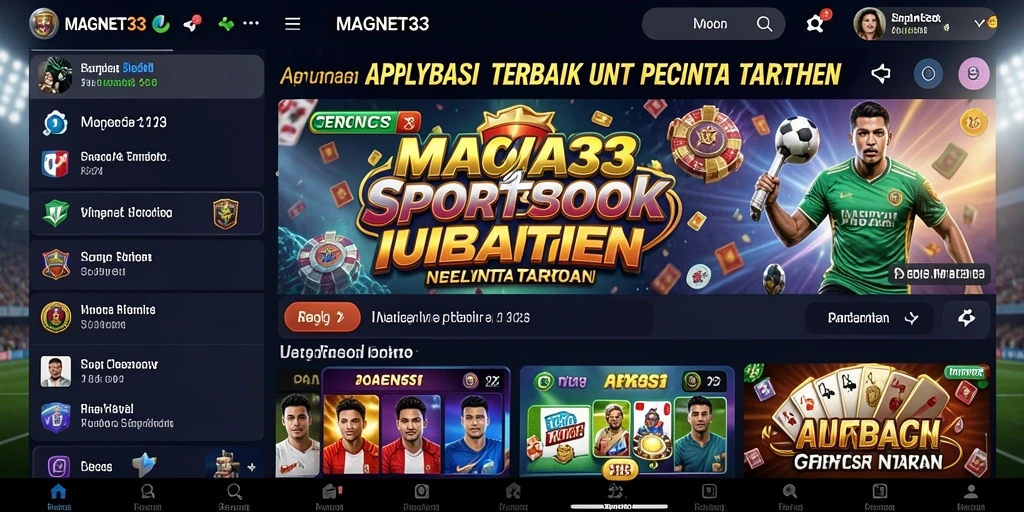 Tampilan gameplay menarik dan fitur taruhan olahraga di MAGNET33.