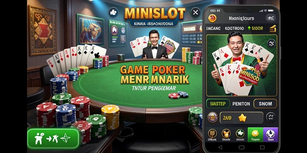 Tampilan gameplay Poker yang menarik dan interaktif di MINISLOT.