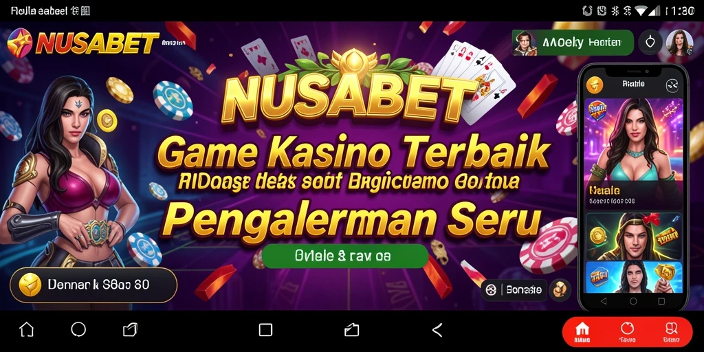 Screenshot NUSABET menampilkan grafis gameplay Kasino yang menyenangkan.