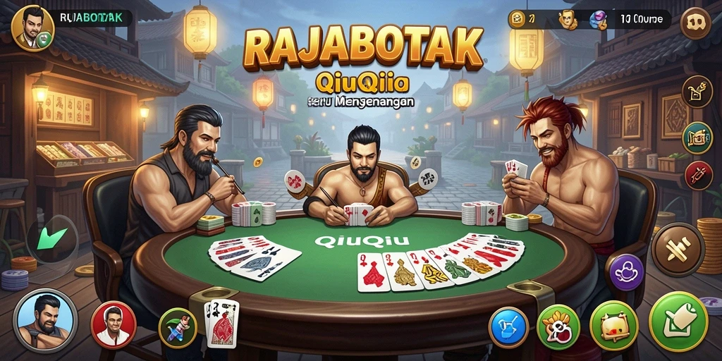 Tampilan gameplay seru RAJABOTAK dalam permainan QiuQiu.