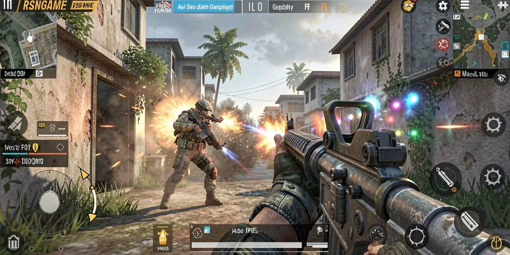 Screenshot RSNGAME menampilkan aksi menembak yang seru dan grafis yang memukau.