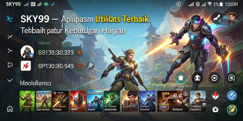 Screenshot utama SKY99 menampilkan antarmuka aplikasi Utility yang intuitif.