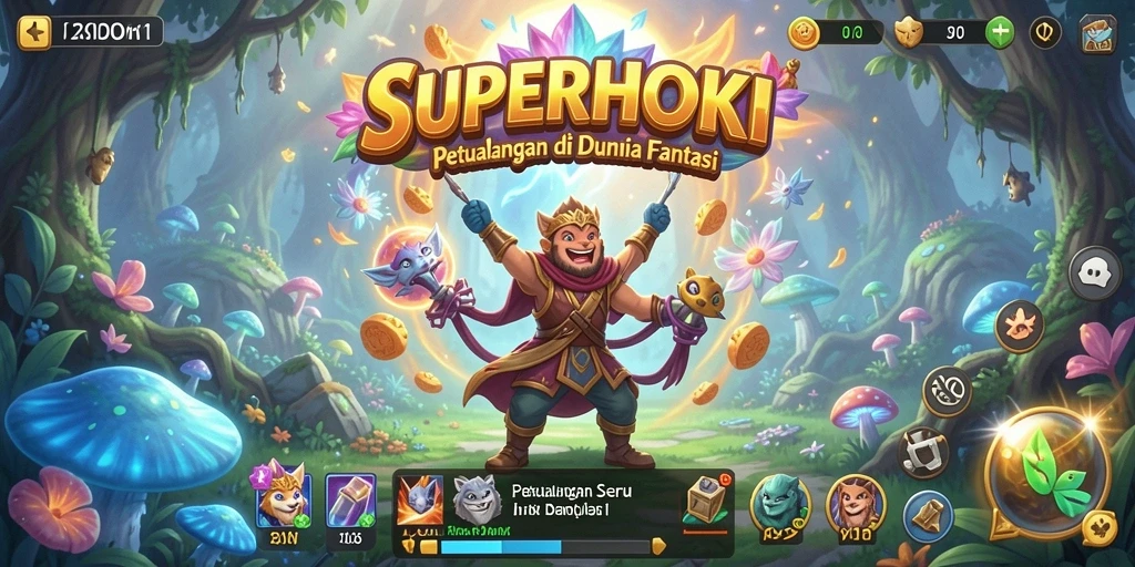 Gameplay SUPERHOKI dengan petualangan seru dan menantang.