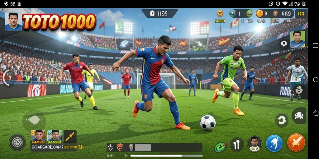 Screenshot TOTO1000 menampilkan pertandingan olahraga yang seru dan penuh aksi.