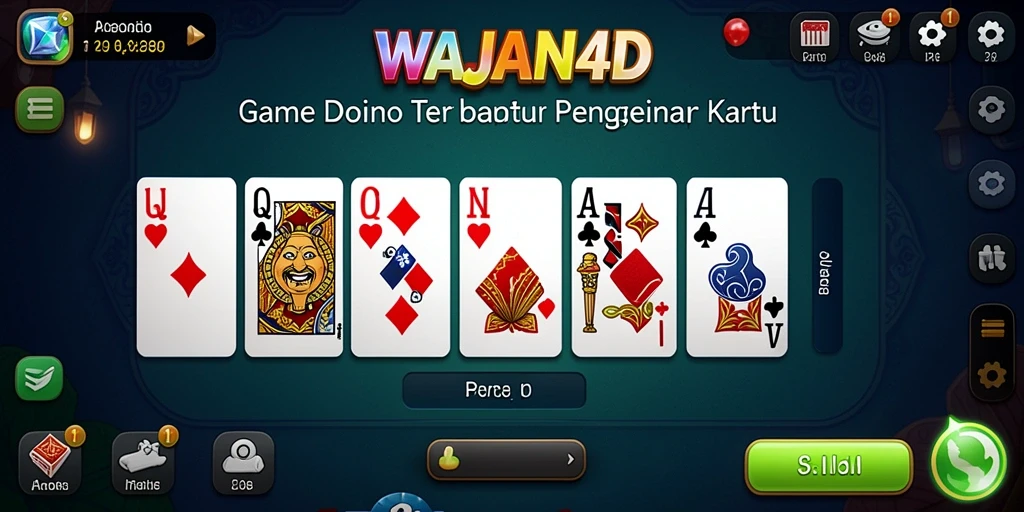 Tampilan gameplay Domino yang seru dan interaktif di WAJAN4D.