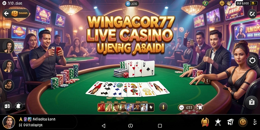 Tampilan gameplay Live Casino yang mendebarkan di WINGACOR77.