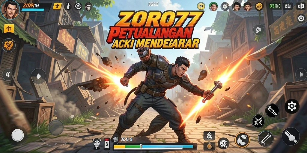 Tampilan gameplay seru ZORO77 di dunia aksi.